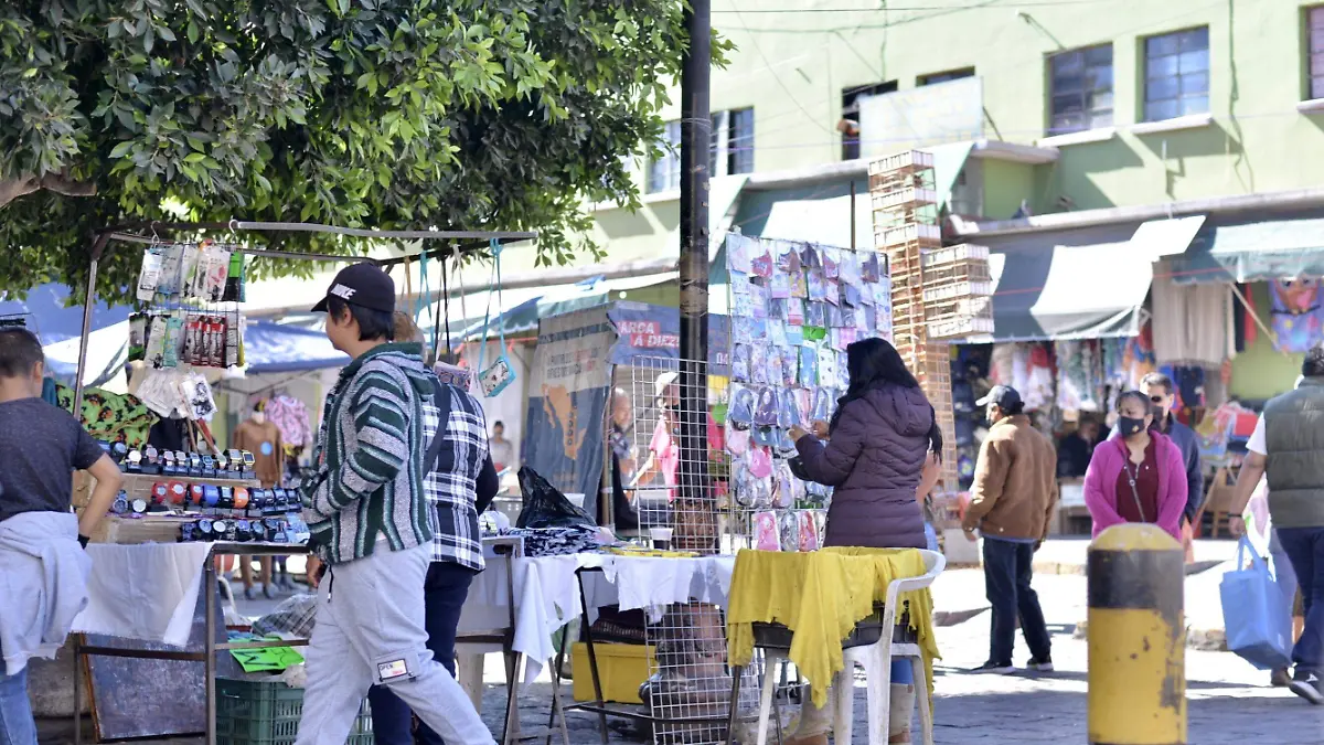 Puestos ambulantes Mercado hidalgo